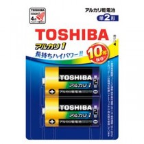 （まとめ） 東芝 アルカリ乾電池 アルカリ1 単2 2本フック 【×5セット】