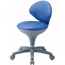 東洋工芸 ワーキングスツール 背付き WS021シリーズ ブルー WS021-VBL (組立品)