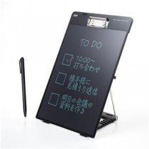 サンワサプライ クリップ付き電子メモパッド ブラック DH-320BK
