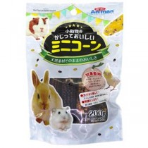 （まとめ）ドギーマンハヤシ 小動物のかじっておいしい ミニコーン 200g 小動物フード 【×3セット】