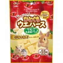 （まとめ）マルカン サクサク！ひとくちウエハース りんご 乳酸菌プラス 85g ハムスターフード 【×5セット】