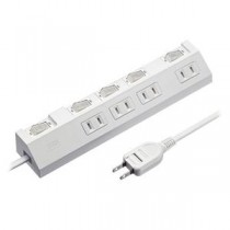 サンワサプライ 節電タップ 形状2P 4個口 2m ホワイト TAP-S29-2W