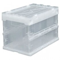 アイリスオーヤマ ハード折りたたみコンテナ フタ一体型 20L クリア HDOH-20L-CL