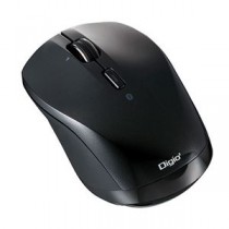 Digio デジオ 高速スクロールホイール搭載「神速」シリーズ 小型Bluetooth静音3ボタンBlueLEDマウス ブラック MUS-BKT163BK