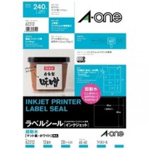 エーワン ラベルシールIJ超耐水マット12面62312 20枚