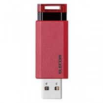 エレコム USBメモリ3.1 ノック式128GB MF-PKU3128GRD レッド(RD)