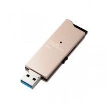 エレコム USBメモリ3.0 スライド64GB MF-DAU3064GGD ゴールド(GD)