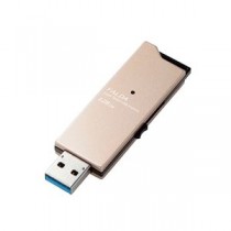 エレコム USBメモリ3.0 スライド128GB MF-DAU3128GGD ゴールド(GD)