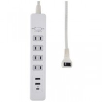 朝日電器 集中SW付USBタップ WLS-4322SUC(W)