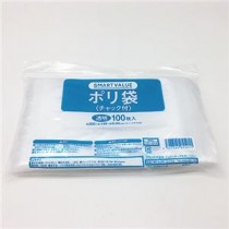 【まとめ】 スマートバリュー ポリ袋チャック付 140X200 100枚 B806J 【×3セット】