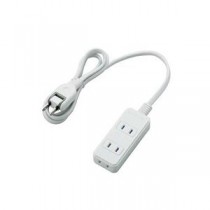 【まとめ】 エレコム 電源タップ 3個口 1m T-ST02-22310WH 【×5セット】