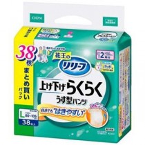上げ下げらくらくうす型パンツ2回L38枚1P