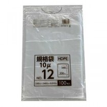 (まとめ) ポリ袋規格タイプ 12号 HDPE CFKT-HD-12 【×10セット】