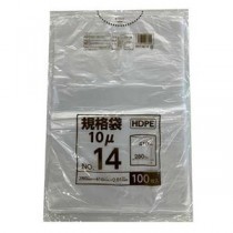 (まとめ) ポリ袋規格タイプ 14号 HDPE CFKT-HD-14 【×5セット】