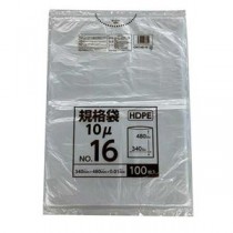 (まとめ) ポリ袋規格タイプ 16号 HDPE CFKT-HD-16 【×5セット】
