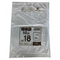 (まとめ) ポリ袋規格タイプ 18号 HDPE CFKT-HD-18 【×5セット】