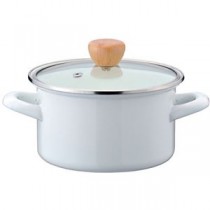 パール金属 プチクック ホーロークックポット15cm ホワイト HB-1367