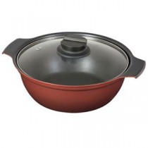 パール金属 旨味 ふっ素加工IH対応ガラス蓋付卓上鍋20cm HB-6963