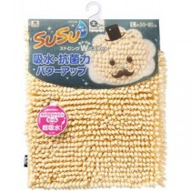 山崎産業 SUSU抗菌ストロングW バスマット 50×80cm フェミニンイエロー MMT91116