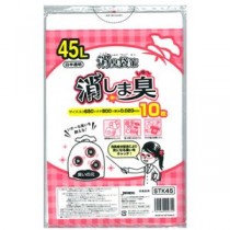 【10セット】 ジャパックス 消臭袋策消しましゅー45L10枚 半透明 STK45X10