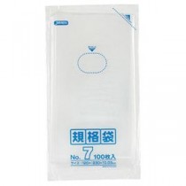 【10セット】 ジャパックス LD 規格袋 07号 0.030mm厚 100枚 透明 K-07X10