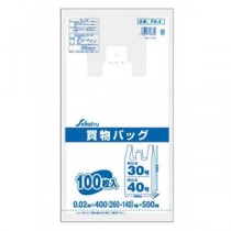 【5セット】 セイケツネットワーク 買物バッグ 東日本30号／西日本40号 100枚入 半透明 FA-004X5
