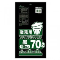 【5セット】 セイケツネットワーク ファインパック業務用70L 10枚入 黒 T-072X5