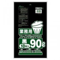 【5セット】 セイケツネットワーク ファインパック業務用90L 10枚入 黒 T-092X5