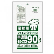 【5セット】 セイケツネットワーク ファインパック業務用90L 10枚入 半透明 T-093X5