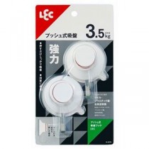 【5セット】 レック プッシュ式吸盤フック 小 H-670X5