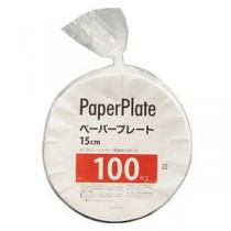 【5セット】 大和物産 業務用ペーパープレート15cm 100枚入 MMT10571X5