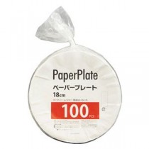 【5セット】 大和物産 業務用ペーパープレート18cm 100枚入 MMT10588X5