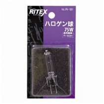 【3セット】 ライテックス ハロゲン球75W R181X3