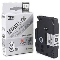 【3セット】 MAX ビーポップ ミニ用テープ 8m巻 幅:9mm 赤字・つや消し銀 LM-L509RM LX90685X3