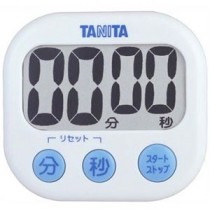【5セット】 タニタ デジタルタイマー でか見えタイマー ホワイト TD-384-WHX5