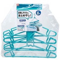 【5セット】 レック 折りたたみ8連ハンガー W-101X5