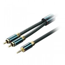 VENTION 3.5mm Male to 2RCA Male オーディオケーブル 1m グリーン BC-1023