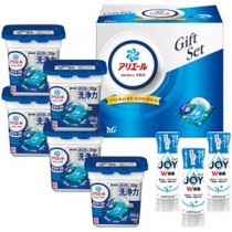 P&G アリエールジェルボールプロギフトセット アリエールジェルボールプロ(11個)×5、除菌ジョイコンパクト逆さボトル(290ml)×3 V4062559