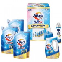 花王 アタック抗菌EXバラエティギフト アタック抗菌EX詰替用、アタック抗菌EX・キュキュットクリア除菌 V4087627