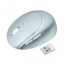 サンワサプライ 静音ワイヤレス コンボ 小型エルゴノミクスマウス 充電式 5ボタン ブルー MA-EWBBS522BL