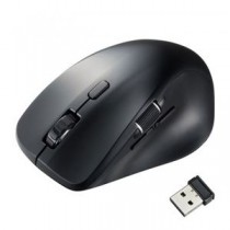サンワサプライ 静音ワイヤレスマウス サイドホイール付き 5ボタン ブラック MA-WBS524BK