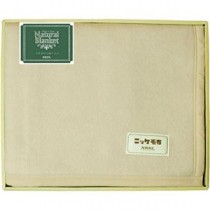 ニッケ ナチュラル ブランケット ウール毛布(毛羽部分) 140×200cm B1160534