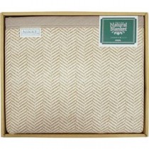 ニッケ ナチュラルブランケット 洗える綿混ウール毛布(毛羽部分) 140×200cm L9049577