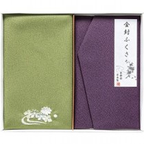 洛北 刺繍入り金封包み&金封ふくさ 紫 金封包み38×37cm、金封ふくさ20×12cm B1055678