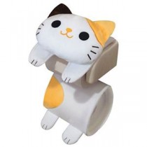 【3セット】 明邦 ねこのトイレロールペーパーホルダー ミケ ME369X3