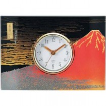 パネル時計　赤富士 18.5×26×4.5cm C6044525