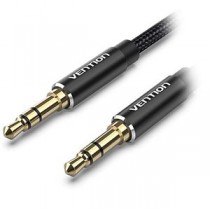 【5本セット】 VENTION 3.5mm Male to Male オーディオケーブル コットン編み アルミニウム合金 5m ブラック BA-4506X5