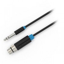 【5本セット】 VENTION 6.5mm Male to XLR Female オーディオケーブル 1.5m ブラック BB-5718X5