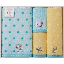 スヌーピー ハグ タオルセット ウォッシュタオル×2、バスタオル・フェイスタオル×各1 C6078559