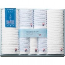 伊予の白波 タオルセット フェイスタオル(33×75cm)×3、バスタオル(60×110cm)・ウォッシュタオル(33×35cm)×各2 B1146567